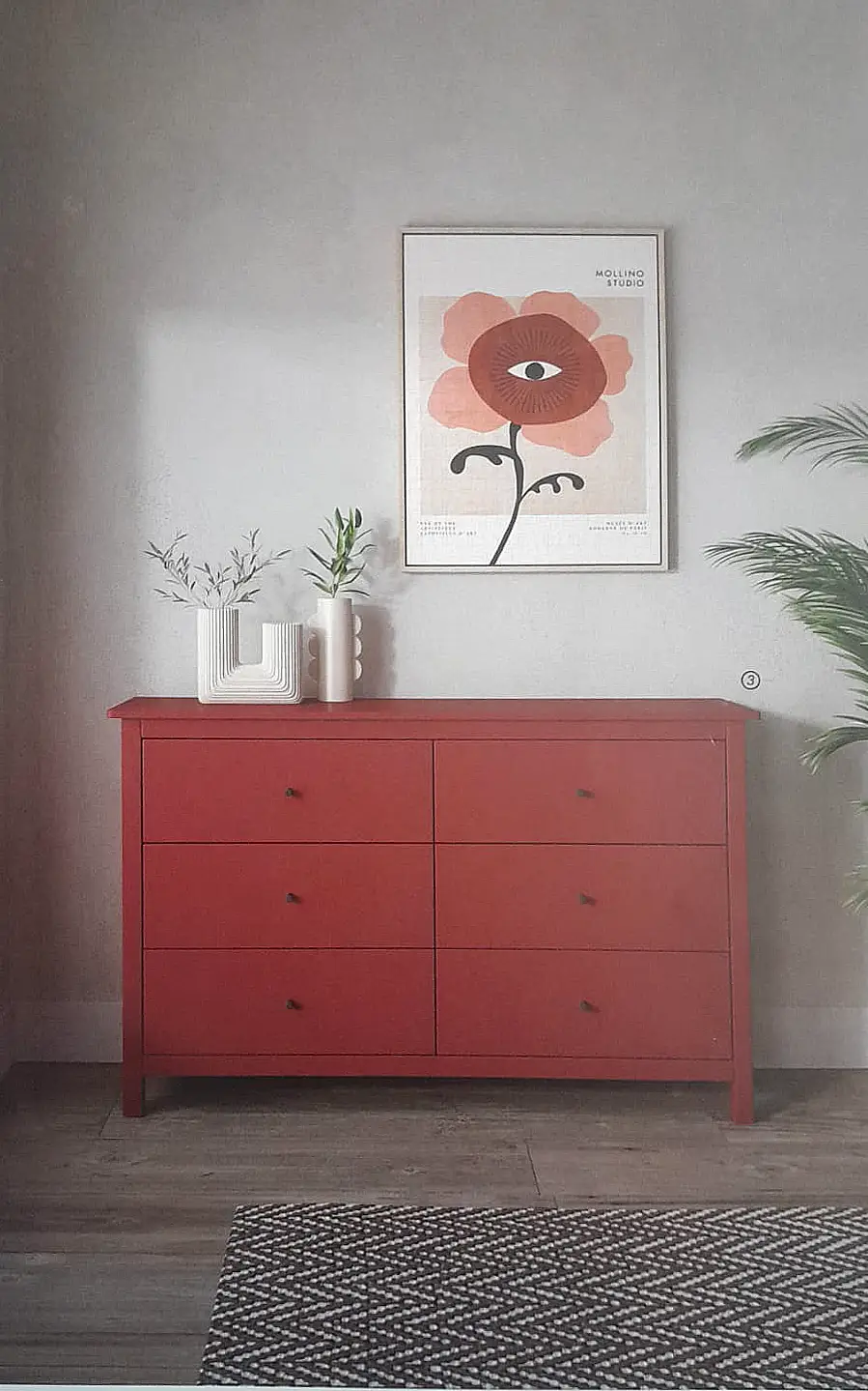 Cajoneras granate. 350 €.