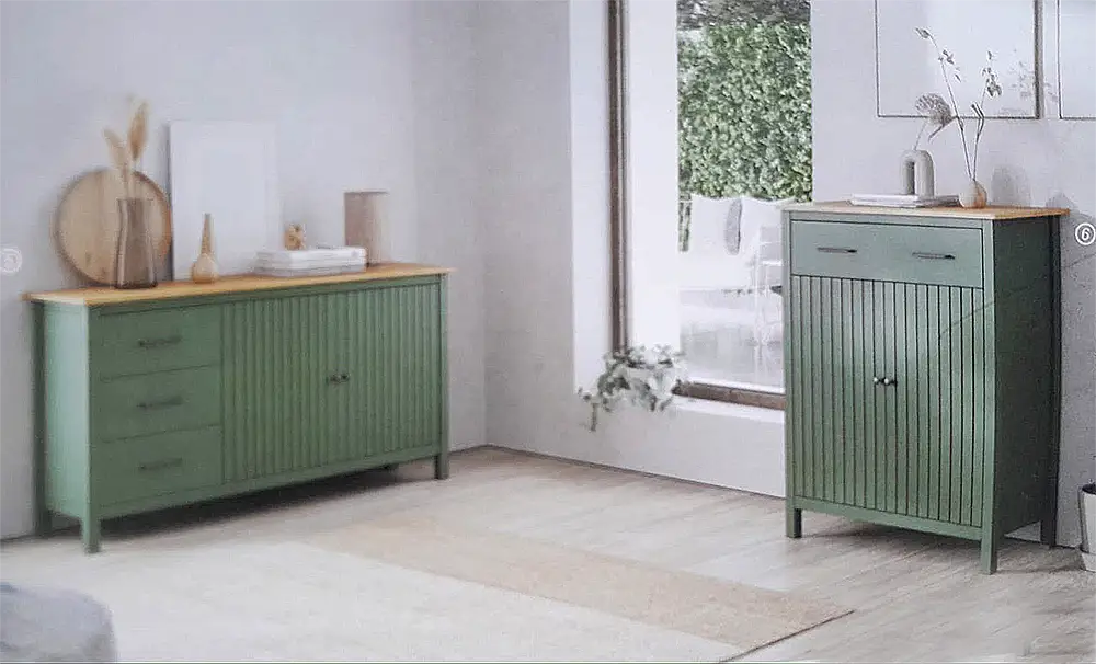 Muebles de baño verde inglés